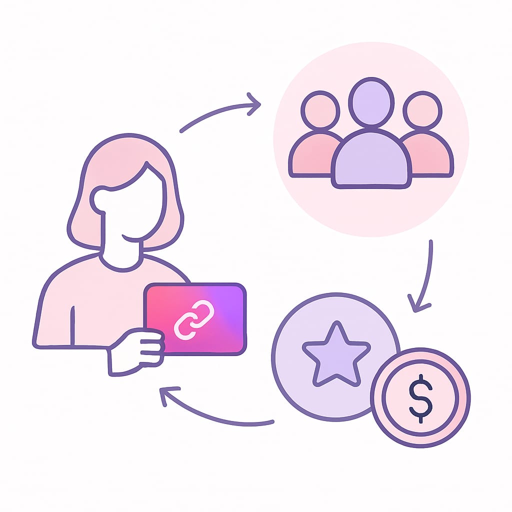 How the referral loop works in a DM campaign