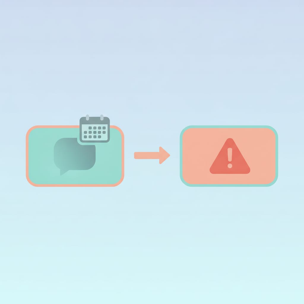 A message tag silently failing, then the same request escalating to a hard error