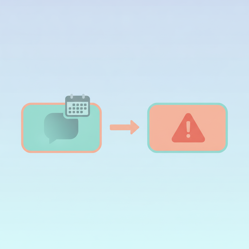 A message tag silently failing, then the same request escalating to a hard error