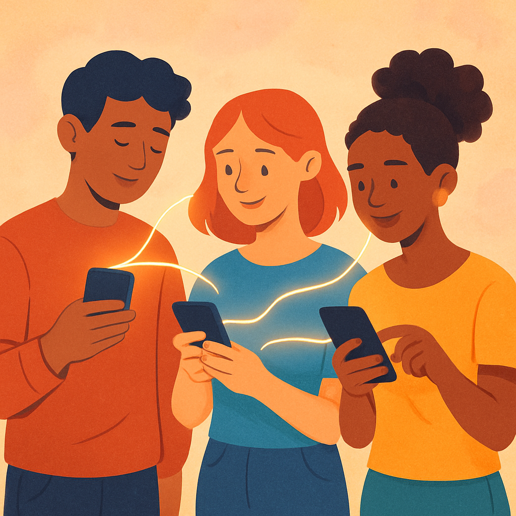 Creators collaborating and sharing content via referral links