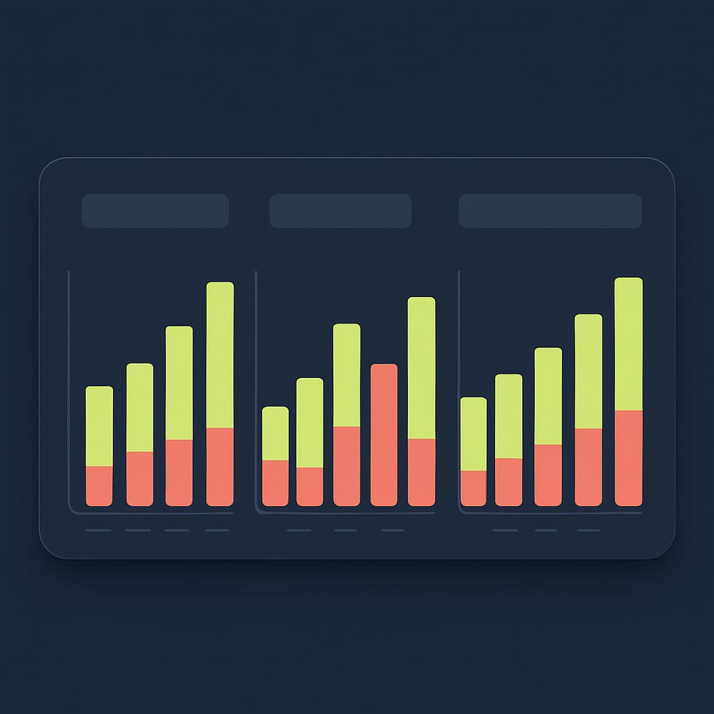 Analytics dashboard comparing referral vs paid vs organic marketing channels
