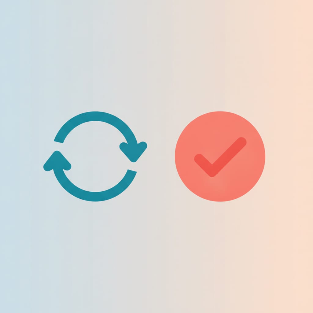 A recurring monthly cycle versus a single completed one-time action